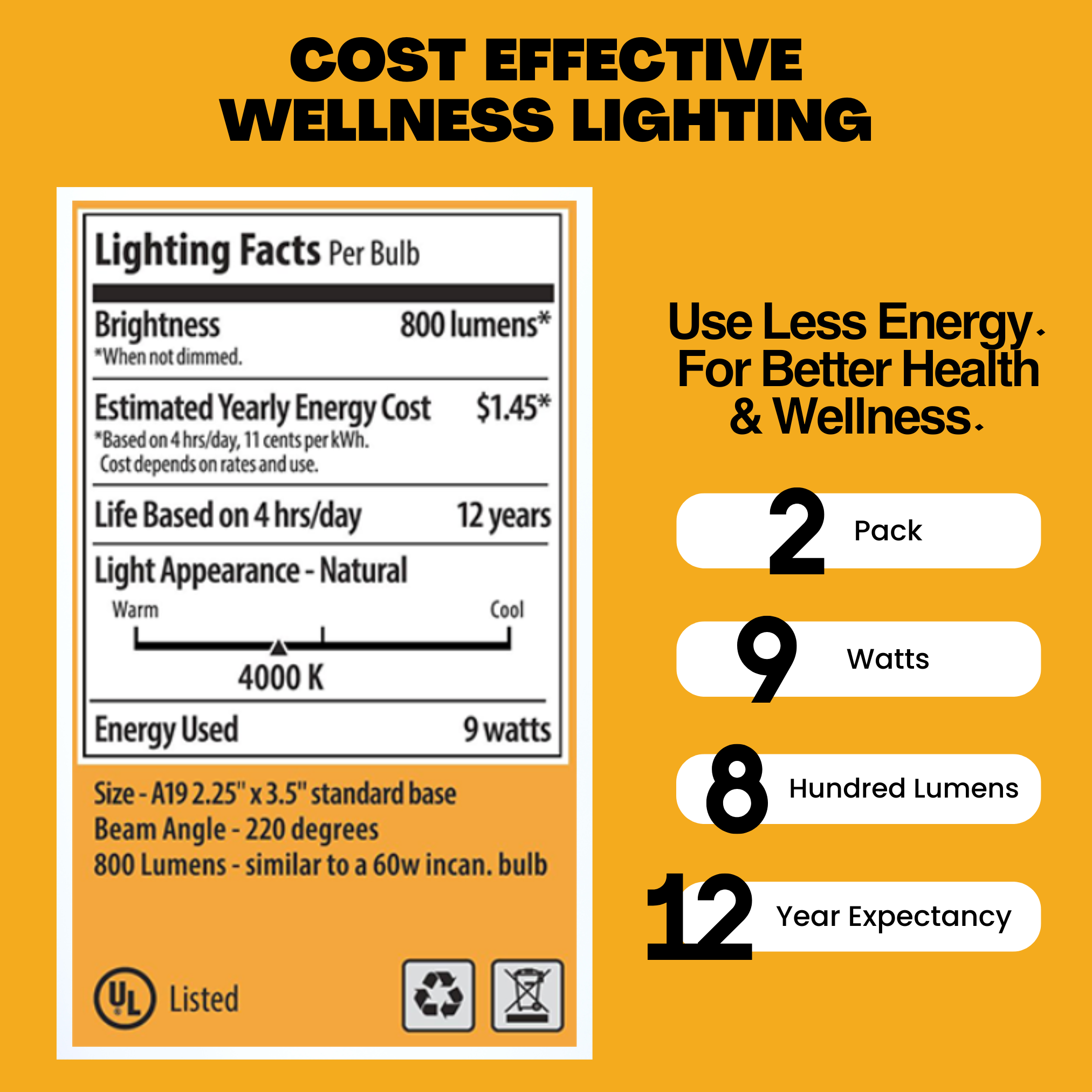 NorbEVERYDAY-SUN SOFT A19 (2-Pack)