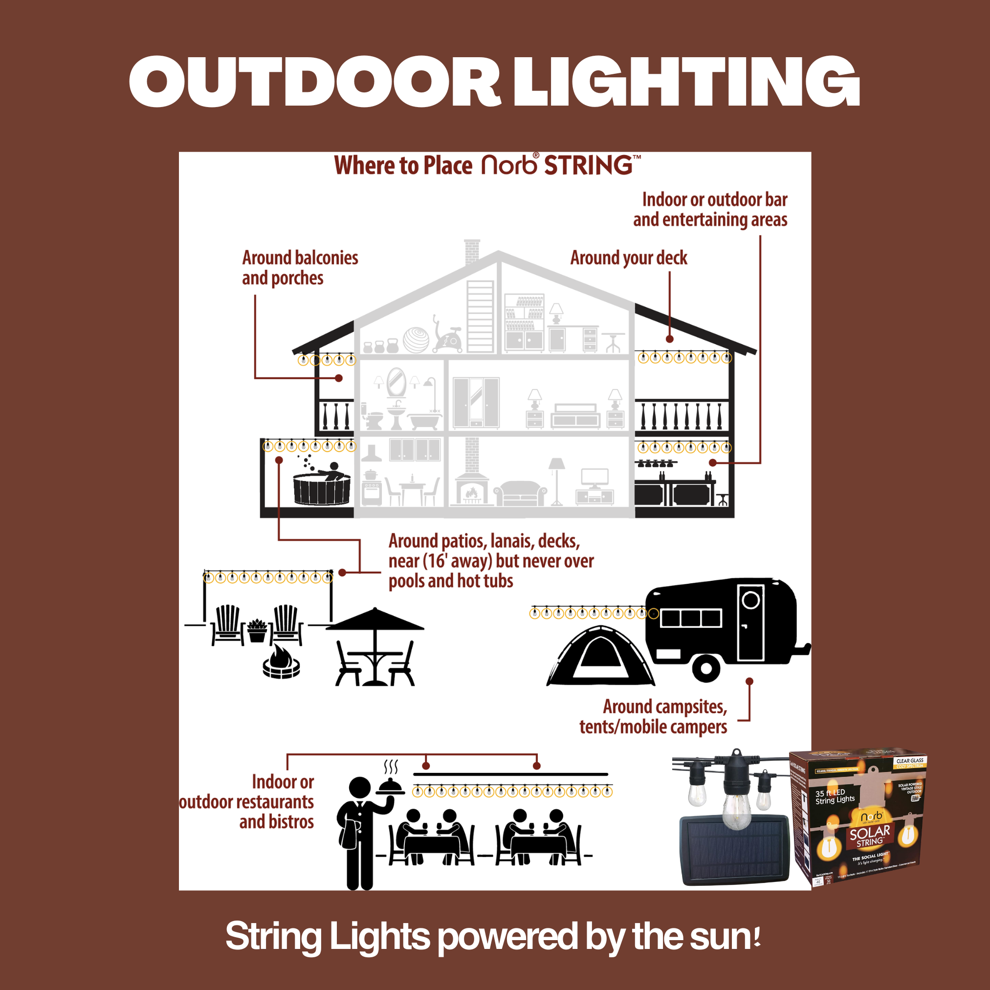 Solar String Lights - 35-Foot