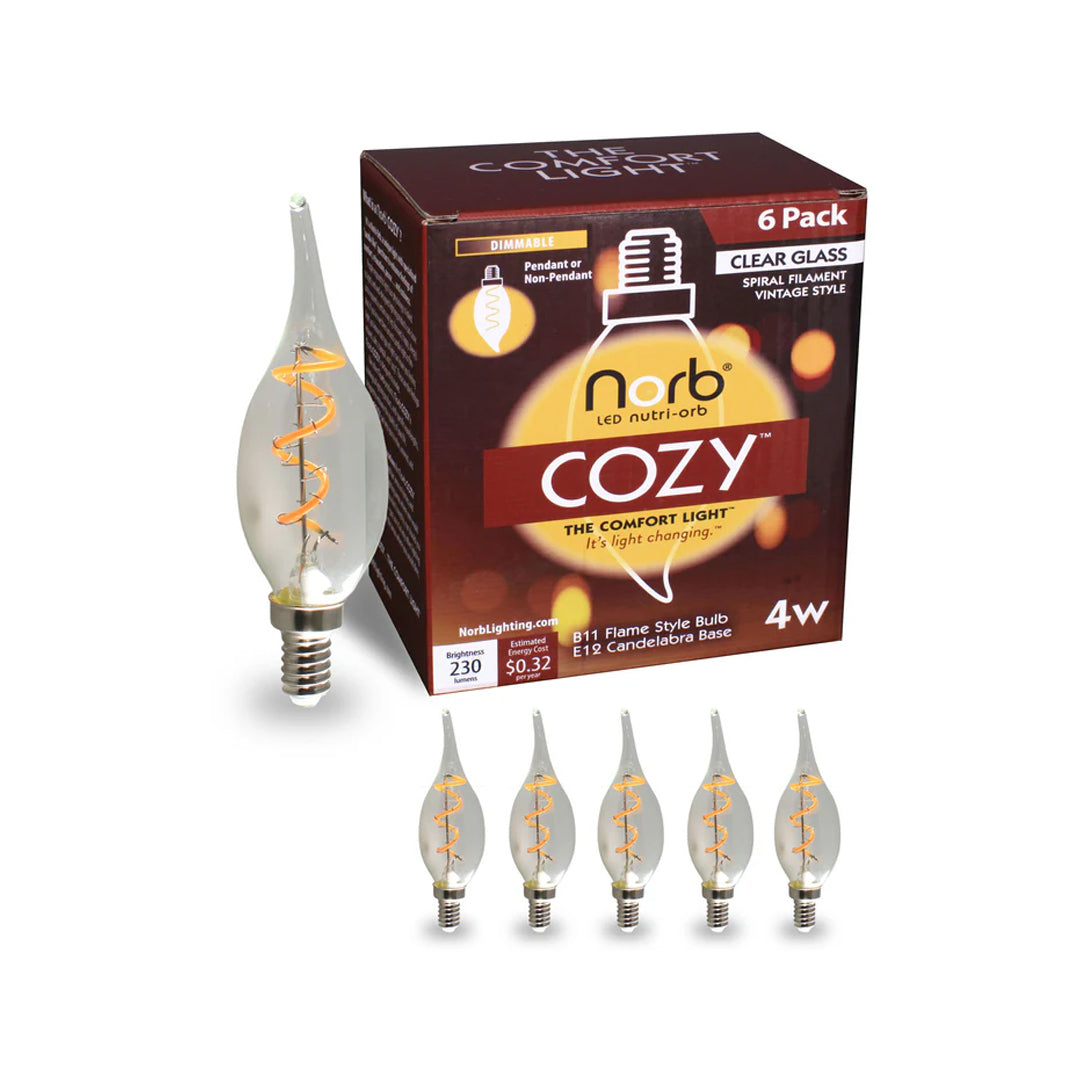 Cozy Candelabra Flame - 6-Pack