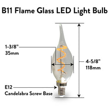 Load image into Gallery viewer, NorbCOZY Candelabra Flame (B11 Flame)