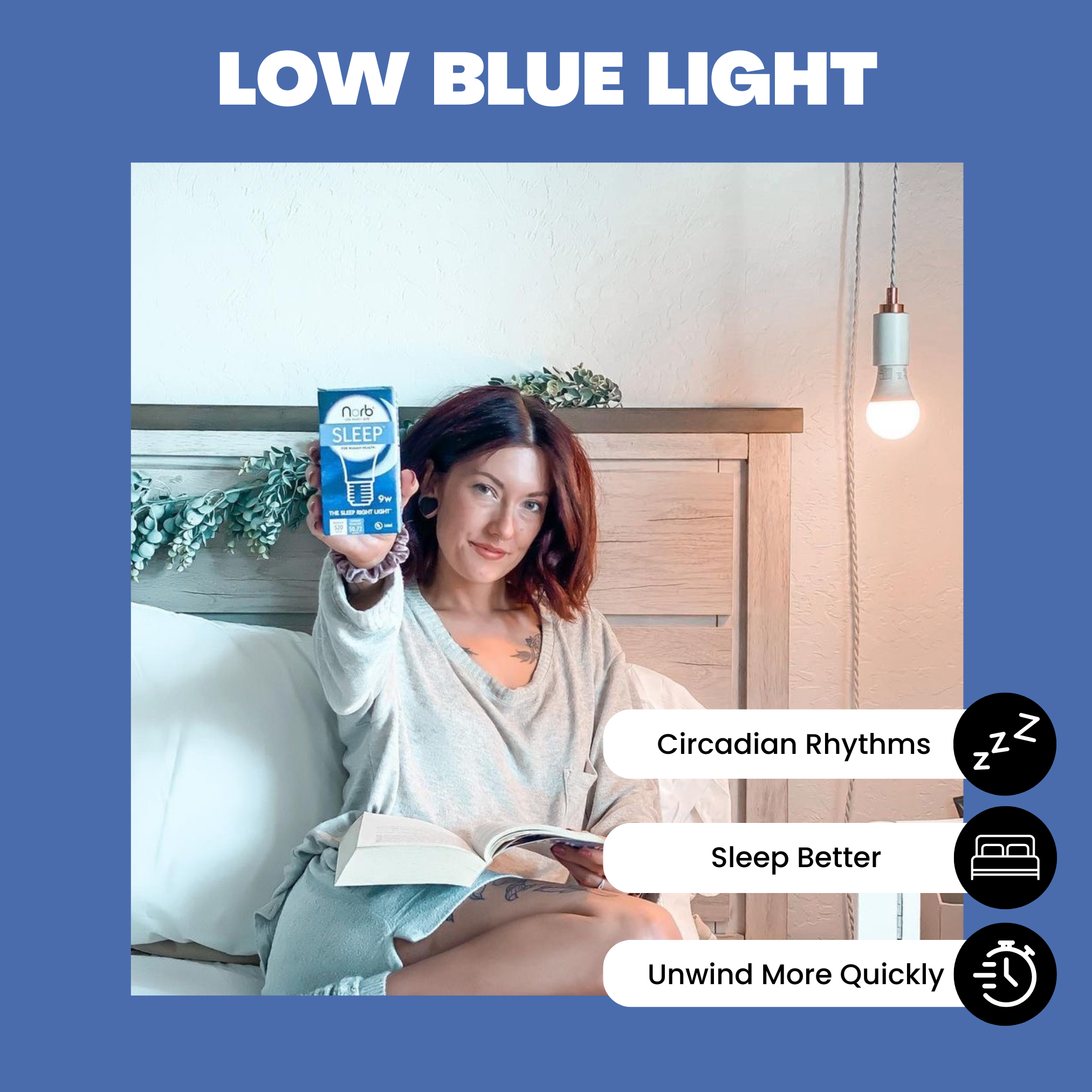 NorbSLEEP A19 Low Blue Sleep Light Bulb (9W)
