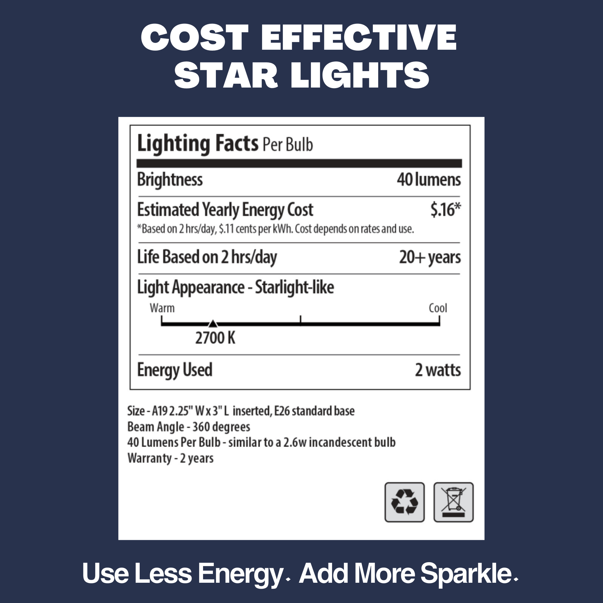 Star Light Bulbs - Decorative Light