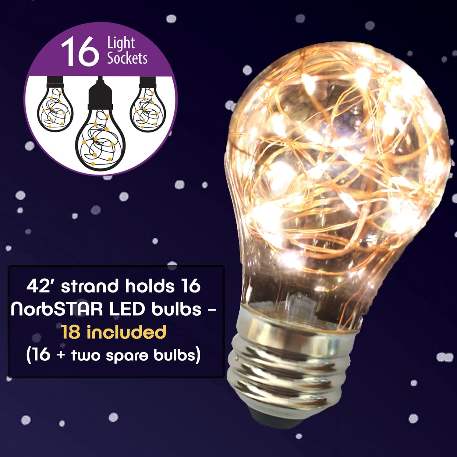 Star String Light - 42-Foot