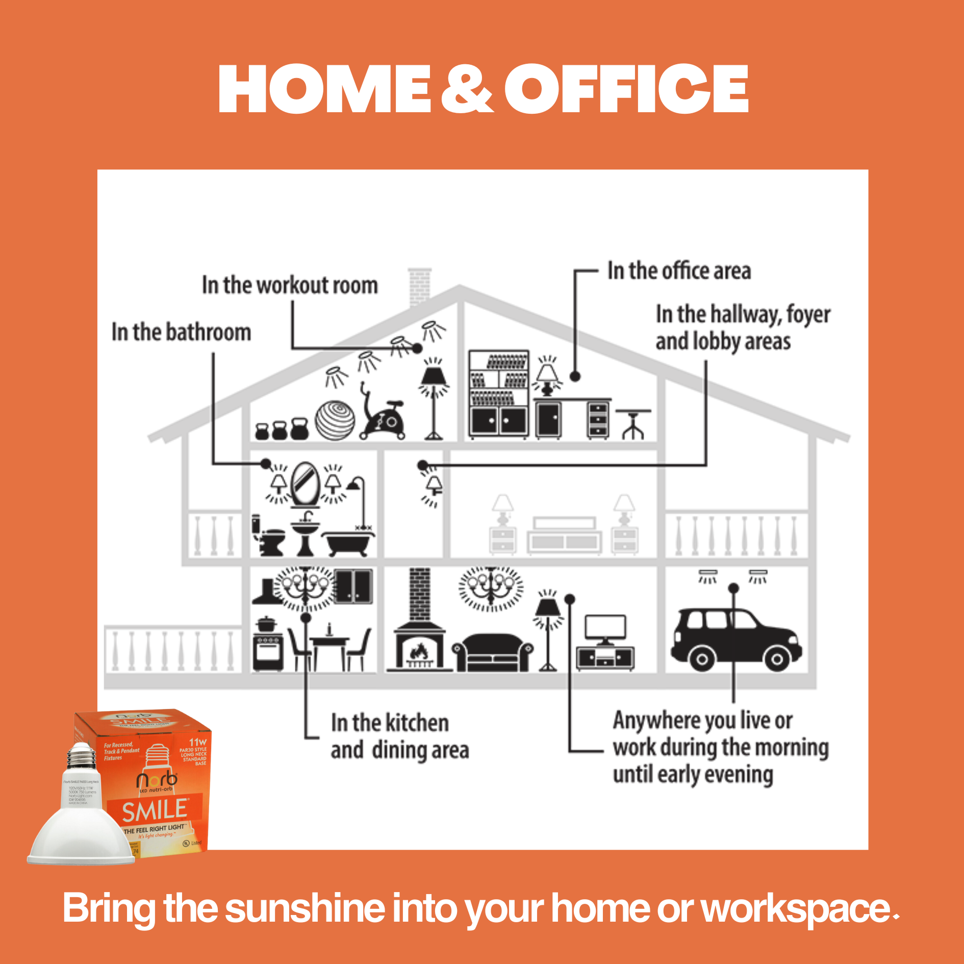 NorbSMILE PAR30 Sunlike Full Spectrum Bulb