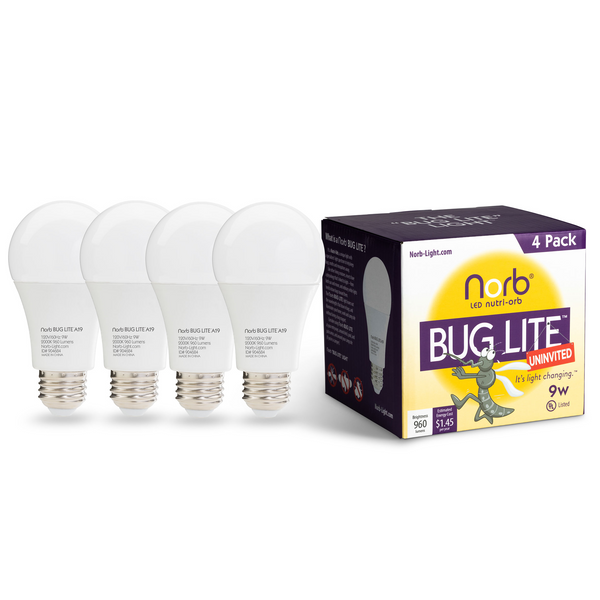 NorbBUG LITE A19 Outdoor Bug-Reducing Light Bulb