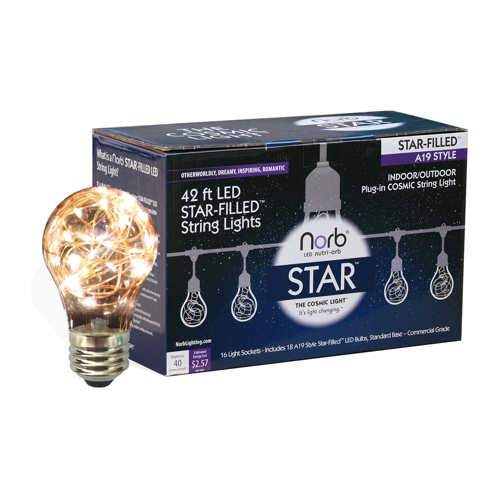 Star String Light - 42-Foot